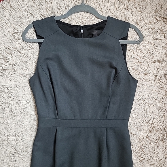 Womens J.Crew Work Dress Wool Business Career Office Siren Chic Charcoal Gray 2 - Picture 3 of 9